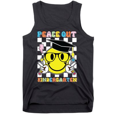 Peace Out Kindergarten Last Day Of School Smile Face Tank Top