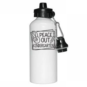 Peace Out Kindergarten Last Day Of School Summer Break Aluminum Water Bottle