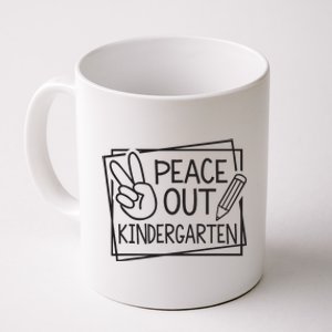 Peace Out Kindergarten Last Day Of School Summer Break Coffee Mug