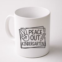 Peace Out Kindergarten Last Day Of School Summer Break Coffee Mug