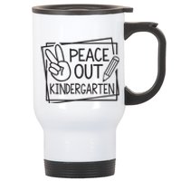 Peace Out Kindergarten Last Day Of School Summer Break Stainless Steel Travel Mug