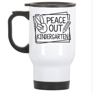 Peace Out Kindergarten Last Day Of School Summer Break Stainless Steel Travel Mug