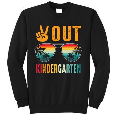 Peace Out Kindergarten Retro Graduation Last Day Of School Sweatshirt