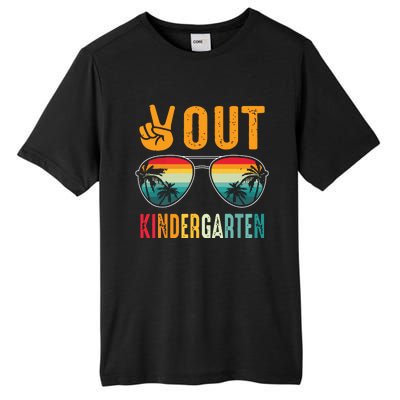 Peace Out Kindergarten Retro Graduation Last Day Of School Tall Fusion ChromaSoft Performance T-Shirt