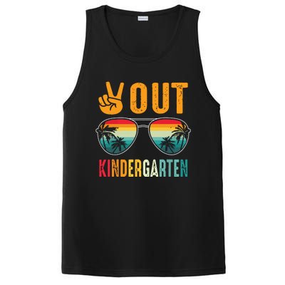 Peace Out Kindergarten Retro Graduation Last Day Of School PosiCharge Competitor Tank