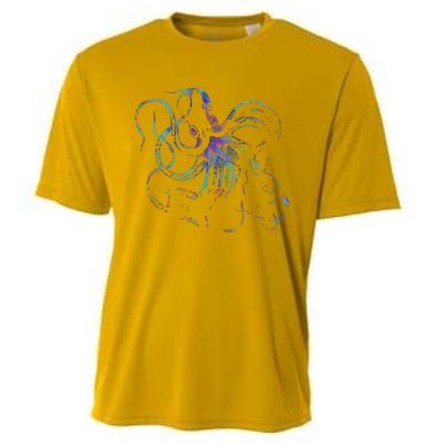 Psychedelic Octopus Kraken Cooling Performance Crew T-Shirt