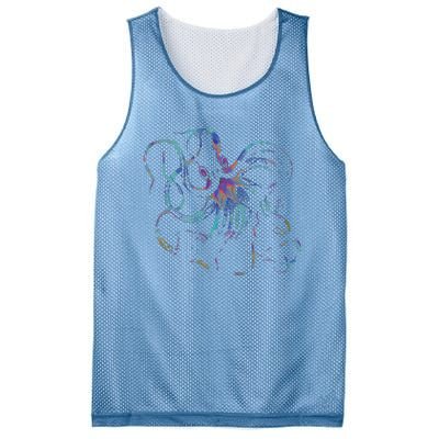 Psychedelic Octopus Kraken Mesh Reversible Basketball Jersey Tank