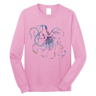 Psychedelic Octopus Kraken Long Sleeve Shirt