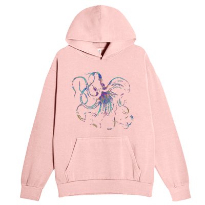 Psychedelic Octopus Kraken Urban Pullover Hoodie