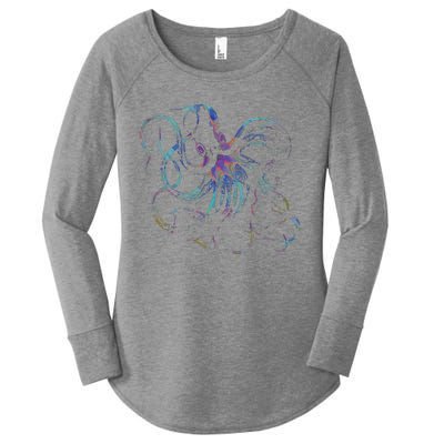 Psychedelic Octopus Kraken Women's Perfect Tri Tunic Long Sleeve Shirt