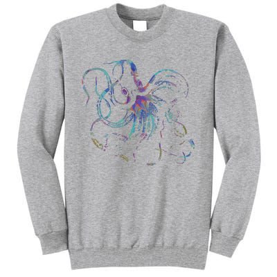 Psychedelic Octopus Kraken Tall Sweatshirt