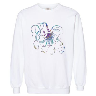 Psychedelic Octopus Kraken Garment-Dyed Sweatshirt