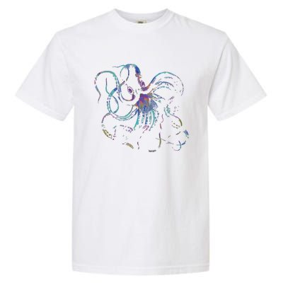 Psychedelic Octopus Kraken Garment-Dyed Heavyweight T-Shirt