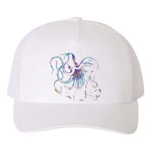 Psychedelic Octopus Kraken Yupoong Adult 5-Panel Trucker Hat