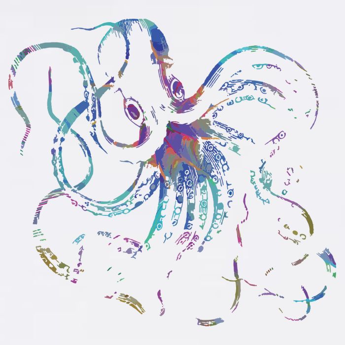 Psychedelic Octopus Kraken Cooling Performance Crew T-Shirt