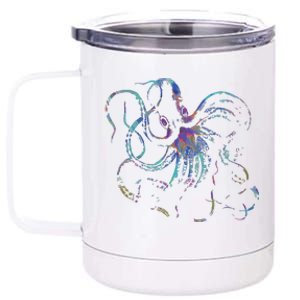 Psychedelic Octopus Kraken 12 oz Stainless Steel Tumbler Cup