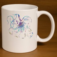 Psychedelic Octopus Kraken 11oz C Handle Ceramic Mug
