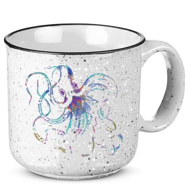 Psychedelic Octopus Kraken 15oz Campfire Ceramic Mug