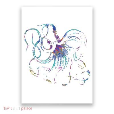 Psychedelic Octopus Kraken Poster