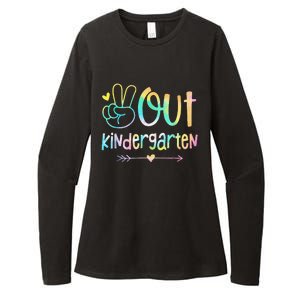 Peace Out Kindergarten Tie Dye Last Day Of School Womens CVC Long Sleeve Shirt