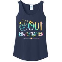 Peace Out Kindergarten Tie Dye Last Day Of School Ladies Essential Tank