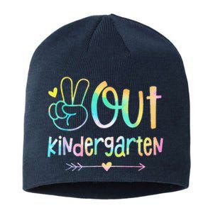 Peace Out Kindergarten Tie Dye Last Day Of School Sustainable Beanie