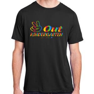 Peace Out Kindergarten Last Day Of Kindergarten Teacher Adult ChromaSoft Performance T-Shirt