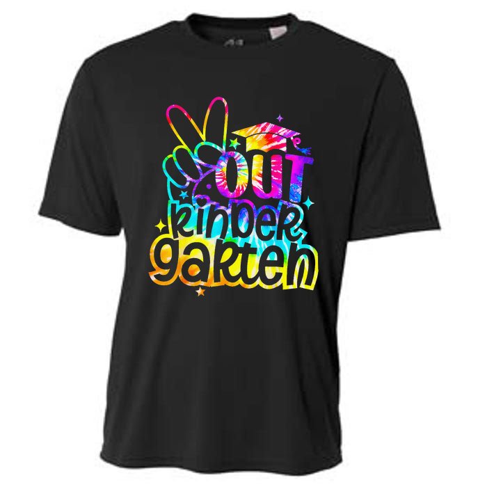 Peace Out Kindergarten Graduation Last Day Of School Tie Dye Cooling Performance Crew T-Shirt