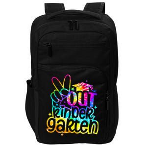 Peace Out Kindergarten Graduation Last Day Of School Tie Dye Impact Tech Backpack