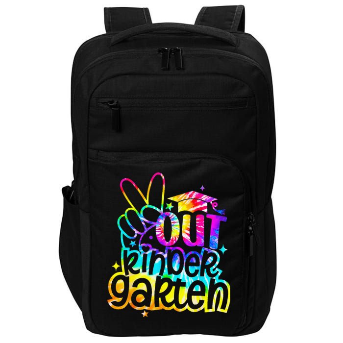 Peace Out Kindergarten Graduation Last Day Of School Tie Dye Impact Tech Backpack