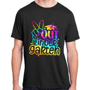 Peace Out Kindergarten Graduation Last Day Of School Tie Dye Adult ChromaSoft Performance T-Shirt