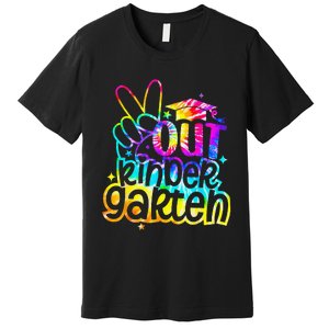 Peace Out Kindergarten Graduation Last Day Of School Tie Dye Premium T-Shirt