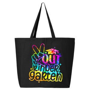 Peace Out Kindergarten Graduation Last Day Of School Tie Dye 25L Jumbo Tote