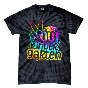 Peace Out Kindergarten Graduation Last Day Of School Tie Dye Tie-Dye T-Shirt