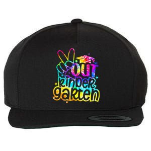 Peace Out Kindergarten Graduation Last Day Of School Tie Dye Wool Snapback Cap