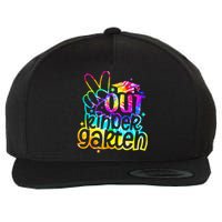 Peace Out Kindergarten Graduation Last Day Of School Tie Dye Wool Snapback Cap