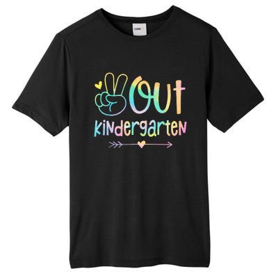 Peace Out Kindergarten Tie Dye Last Day of School Tall Fusion ChromaSoft Performance T-Shirt