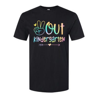 Peace Out Kindergarten Tie Dye Last Day of School Softstyle® CVC T-Shirt