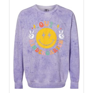 Peace Out Kindergarten Tie Dye Last Day of School Colorblast Crewneck Sweatshirt