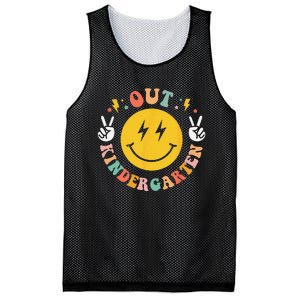 Peace Out Kindergarten Tie Dye Last Day of School Mesh Reversible Basketball Jersey Tank