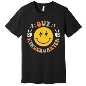 Peace Out Kindergarten Tie Dye Last Day of School Premium T-Shirt