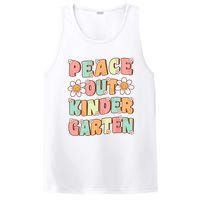 Peace Out Kindergarten Cute Groovy Last Day of Kindergarten PosiCharge Competitor Tank