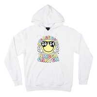 Peace Out Kindergarten Retro Smile Last Day Of School 2024 Hoodie