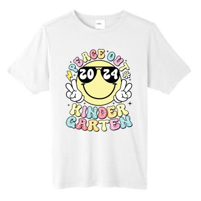 Peace Out Kindergarten Retro Smile Last Day Of School 2024 Tall Fusion ChromaSoft Performance T-Shirt