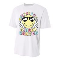 Peace Out Kindergarten Retro Smile Last Day Of School 2024 Performance Sprint T-Shirt