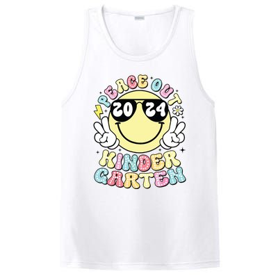 Peace Out Kindergarten Retro Smile Last Day Of School 2024 PosiCharge Competitor Tank