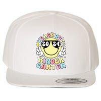 Peace Out Kindergarten Retro Smile Last Day Of School 2024 Wool Snapback Cap