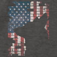 Police Officer K9 Dog Shep PD American Flag Silhouette Print Vector Backpack