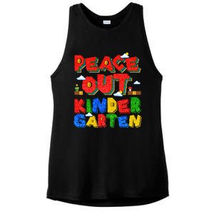 Peace Out Kindergarten Goodbye Kindergarten Hello Summer Gift Ladies PosiCharge Tri-Blend Wicking Tank