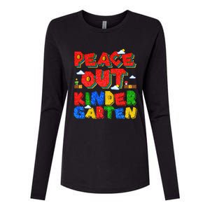 Peace Out Kindergarten Goodbye Kindergarten Hello Summer Gift Womens Cotton Relaxed Long Sleeve T-Shirt